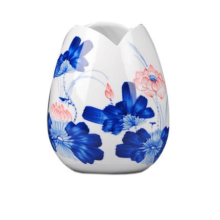 Compatible porcelain for Jahrriesnge red lotus in glaze vase cna0941 Compatible porcelain Jahrriesnge for red lotus in glaze vase cna0941