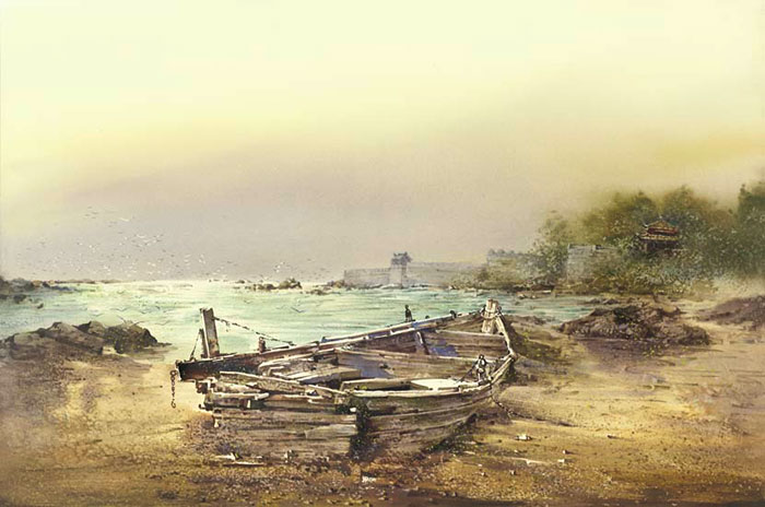 Compatible Landscape for JAHRRIESNGE wooden boat lpf08246 Compatible Landscape JAHRRIESNGE for wooden boat lpf08246