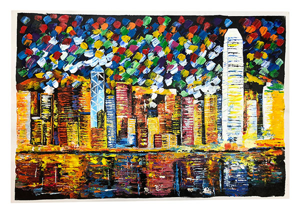 Compatible Oil Painting JAHRRIESNGE  for building-lpg0001 