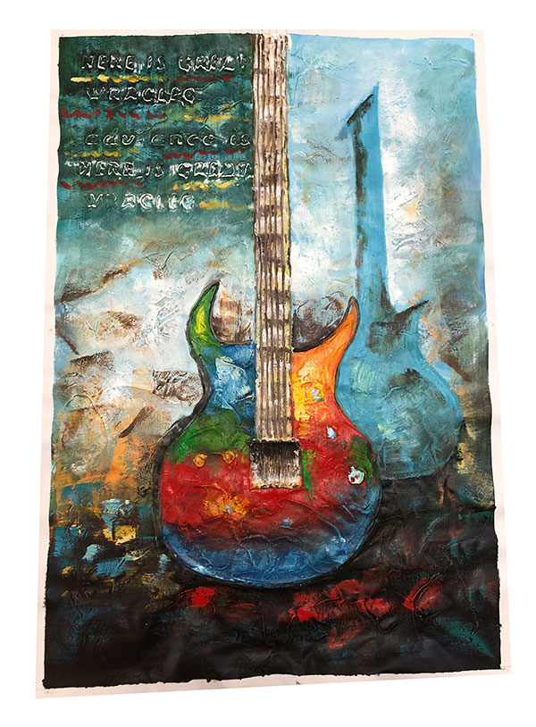 Compatible Oil Painting for Jahrriesnge guitar-lpg0010 Compatible Oil Painting Jahrriesnge for guitar-lpg0010
