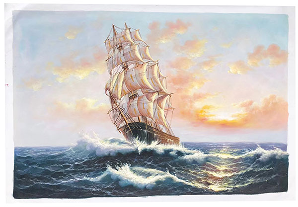 Compatible Oil Painting for JAHRRIESNGE sailboat-lpg0175 Compatible Oil Painting JAHRRIESNGE for sailboat-lpg0175