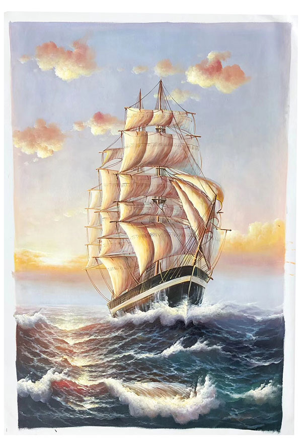Compatible Oil Painting JAHRRIESNGE  for sailboat-lpg0176 
