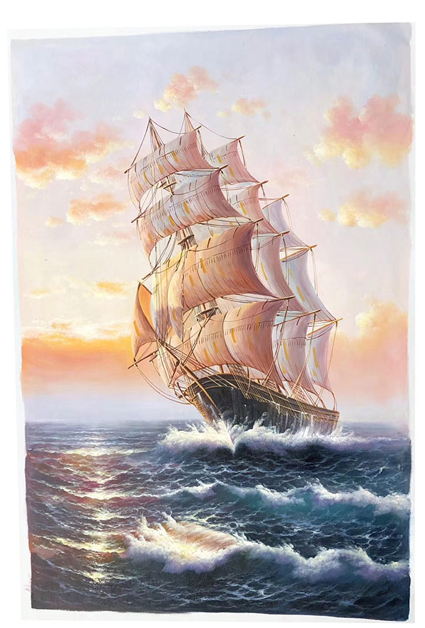 Compatible Oil Painting for JAHRRIESNGE sailboat-lpg0178 Compatible Oil Painting JAHRRIESNGE for sailboat-lpg0178