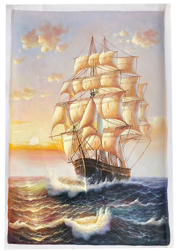 Compatible Oil Painting for JAHRRIESNGE sailboat-lpg0255 Compatible Oil Painting JAHRRIESNGE for sailboat-lpg0255