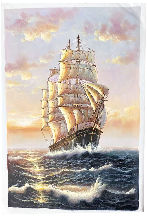 Compatible Oil Painting for JAHRRIESNGE sailboat-lpg0258 Compatible Oil Painting JAHRRIESNGE for sailboat-lpg0258