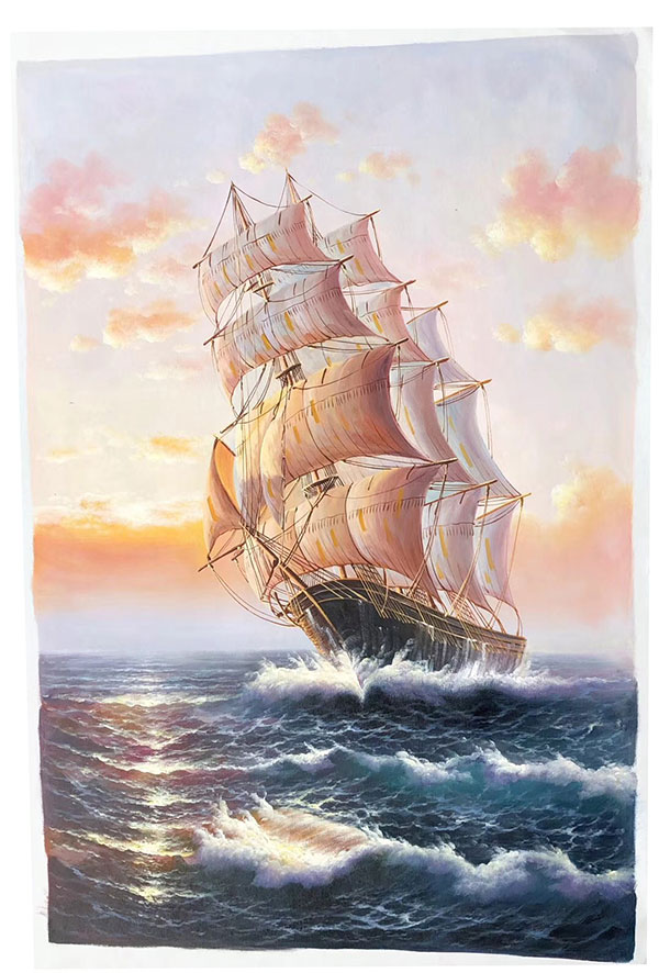 Compatible Oil Painting Jahrriesnge  for sailboat-lpg0262 