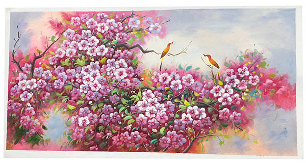 Compatible Oil Painting for JAHRRIESNGE pine-flower-lpg394 Compatible Oil Painting JAHRRIESNGE for pine-flower-lpg394