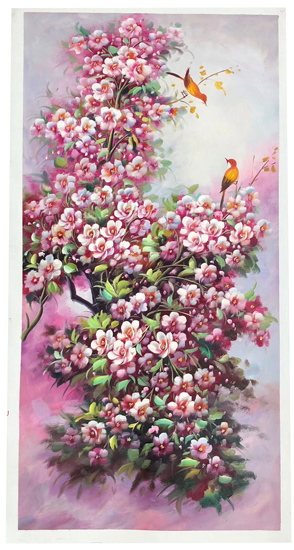 Compatible Oil Painting for Jahrriesnge pine-flower-lpg405 Compatible Oil Painting Jahrriesnge for pine-flower-lpg405