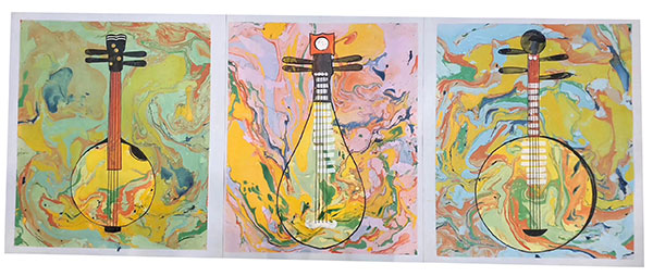 Compatible Oil Painting for JAHRRIESNGE guitar-lpg0420 Compatible Oil Painting JAHRRIESNGE for guitar-lpg0420