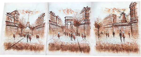 Compatible Landscape for JAHRRIESNGE Arc-de-Triomphe-and-Eiffel-Tower-lpg0788 Compatible Landscape JAHRRIESNGE for Arc-de-Triomphe-and-Eiffel-Tower-lpg0788