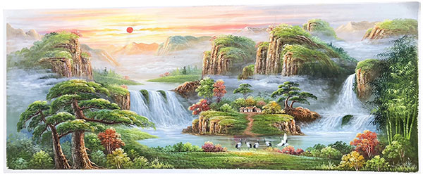 Compatible Landscape for JAHRRIESNGE sunrise-waterfall-lpg1368 Compatible Landscape JAHRRIESNGE for sunrise-waterfall-lpg1368