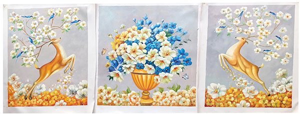 Compatible Animals for Jahrriesnge mixed deers and flowers lpg2679 Compatible Animals Jahrriesnge for mixed deers and flowers lpg2679